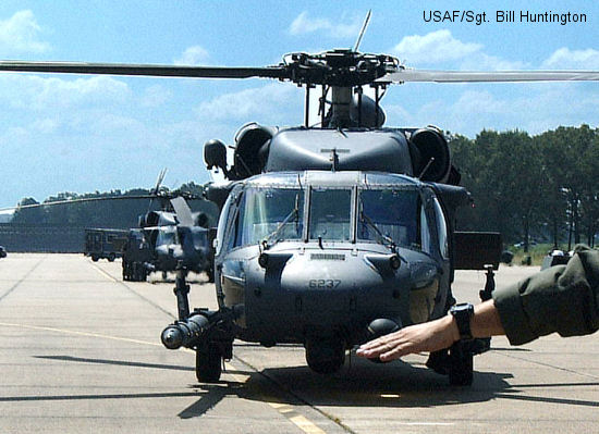 Helicopter Sikorsky HH-60G Pave Hawk Serial 70-1610 Register 90-26237 used by US Air Force USAF. Aircraft history and location