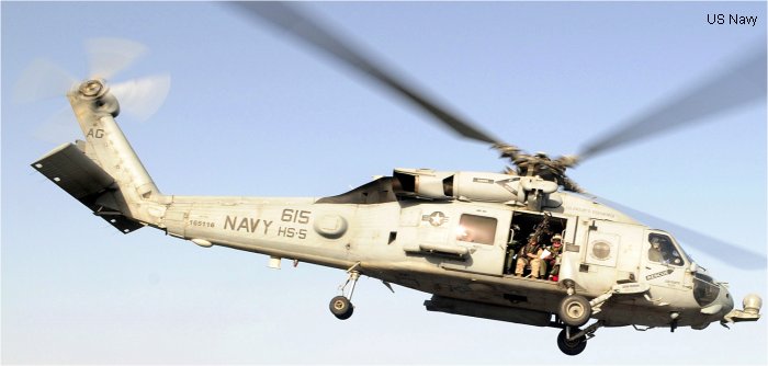 Detailed history and photos of helicopter Sikorsky HH-60H Rescue Hawk Serial 70-2261 Register 6051 165116 used by US Coast Guard USCG ,US Navy USN Converted to MH-60T Jayhawk Track service timeline and current status.