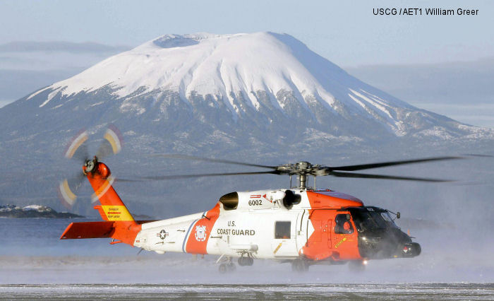 Detailed history and photos of helicopter Sikorsky HH-60J Jayhawk Serial 70-623 Register 6002 used by US Coast Guard USCG Converted to MH-60T Jayhawk Track service timeline and current status.