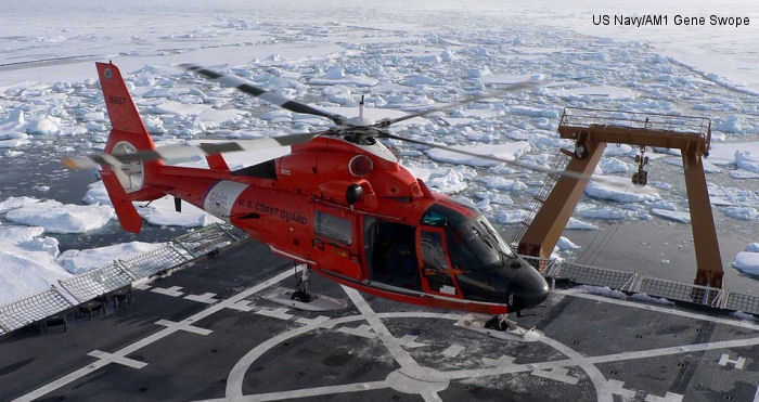 Helicopter Aerospatiale HH-65 Dolphin Serial 6258 Register 6567 used by US Coast Guard USCG. Aircraft history and location