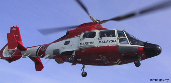 Helicopter Eurocopter AS365N3 Dauphin 2 Serial 6737 Register M70-02 used by Agensi Penguatkuasaan Maritim Malaysia MMEA (Malaysian Maritime Enforcement Agency). Aircraft history and location