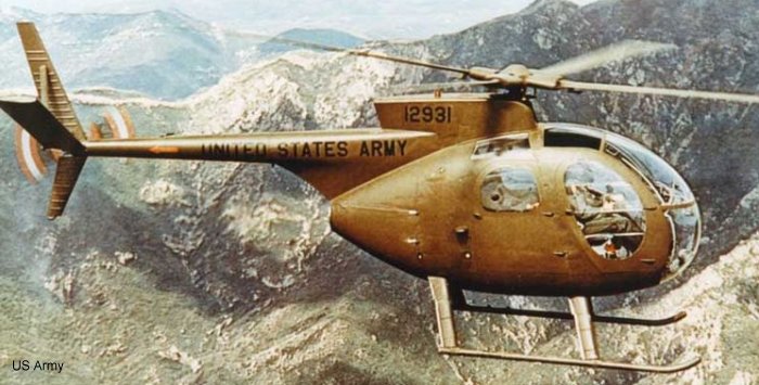 Detailed history and photos of helicopter Hughes OH-6A Cayuse Serial 0016 Register 65-12931 used by US Army Aviation Army Track service timeline and current status.
