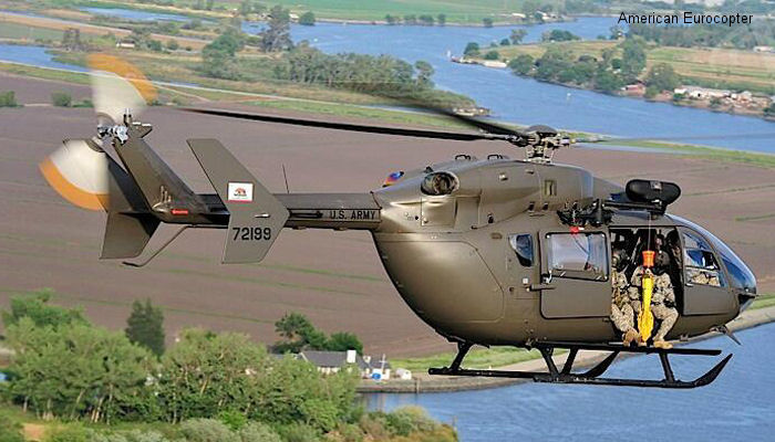 Helicopter Eurocopter UH-72A Lakota Serial 9462 Register 11-72199 used by US Army Aviation Army. Aircraft history and location