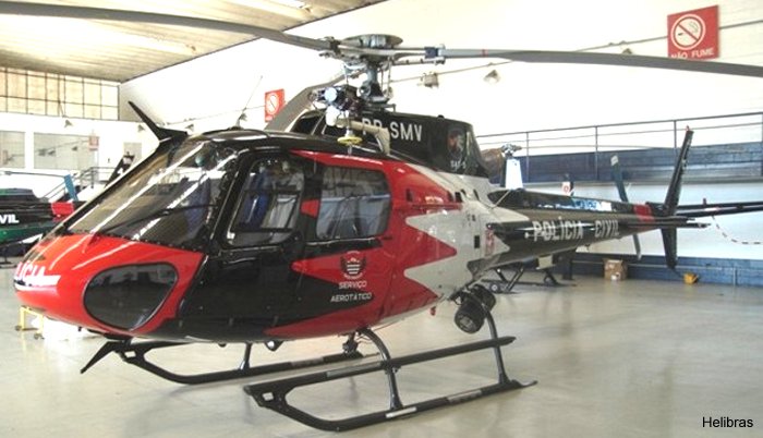 Detailed history and photos of helicopter Eurocopter AS350B2 Ecureuil Serial 4098 Register PR-SMV ZK-IBC used by Polícia Civil (Brazilian Civil Police) ,Helibras Track service timeline and current status.