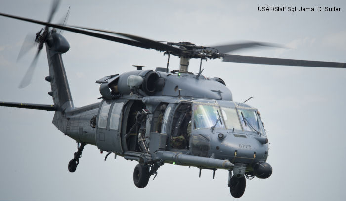 Helicopter Sikorsky HH-60G Pave Hawk Serial  Register 97-26772 used by US Air Force USAF. Aircraft history and location