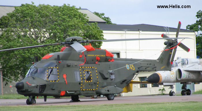 Detailed history and photos of helicopter NH Industries NH90 TTH Serial 1048 Register 142045 141045 used by Försvarsmakten (Swedish Armed Forces) Track service timeline and current status.