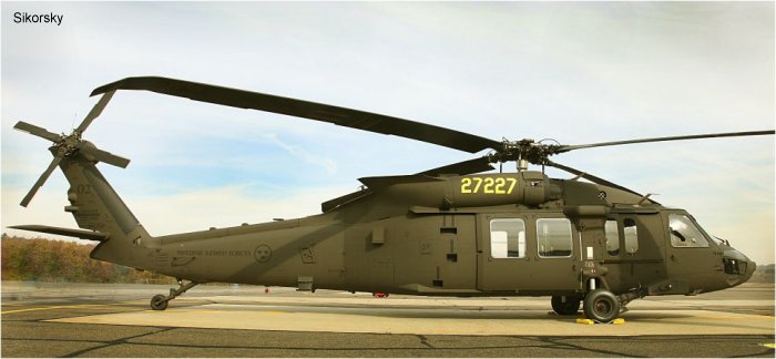 Detailed history and photos of helicopter Sikorsky UH-60M Black Hawk Serial Register 161227 used by Försvarsmakten (Swedish Armed Forces) Track service timeline and current status.
