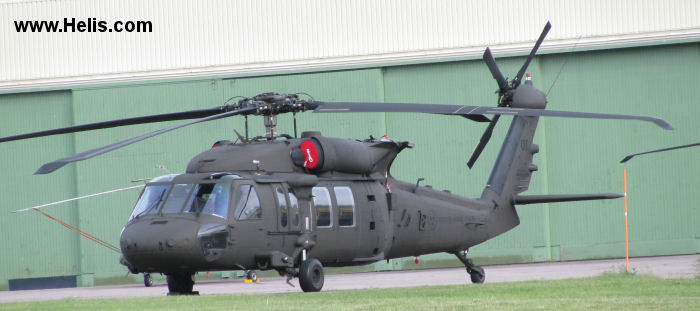 Helicopter Sikorsky UH-60M Black Hawk Serial 70-4130 Register 161226 used by Försvarsmakten (Swedish Armed Forces). Aircraft history and location