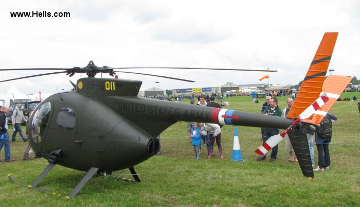 Helicopter Hughes OH-6A Cayuse Serial 1381 Register G-OHGA N387RF 69-16011 used by US Army Aviation Army. Built 1969. Aircraft history and location