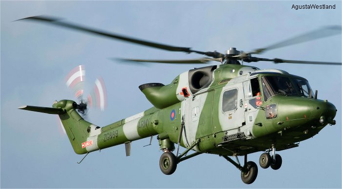 Helicopter Westland Lynx AH9 Serial 352 Register ZG889 used by Army Air Corps AAC (British Army). Built 1991. Aircraft history and location