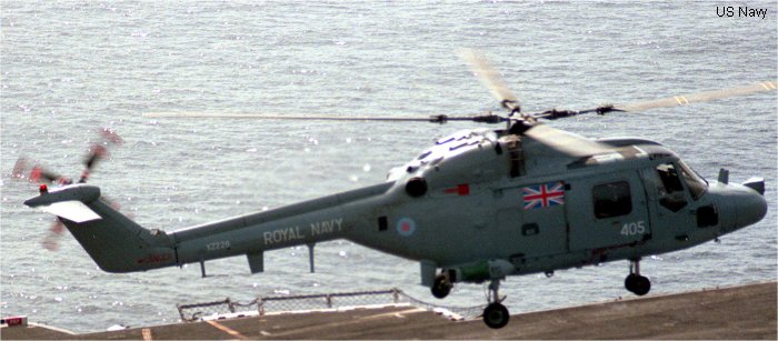 Helicopter Westland Lynx HAS2 Serial 002 Register XZ228 used by Fleet Air Arm RN (Royal Navy). Built 1976. Aircraft history and location