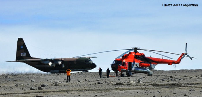Photos of Mi-171E in Argentine Air Force helicopter service.