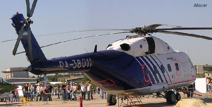 Helicopter Mil Mi-38 Serial OP-1 Register RA-38011. Built 2003. Aircraft history and location