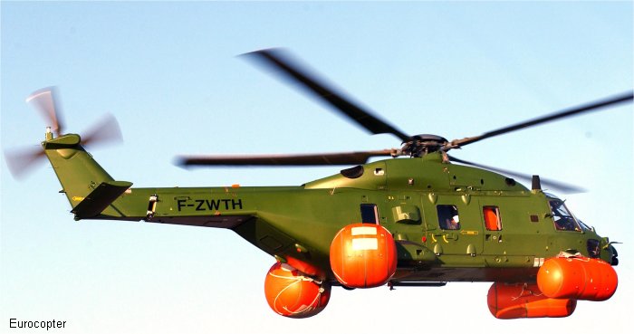 Helicopter NH Industries NH90 TTH Serial 1032 Register ES891 F-ZWBJ F-ZWTH used by Elliniki Aeroporia Stratou (Hellenic Army Aviation) Airbus Helicopters France Eurocopter France. Aircraft history and location
