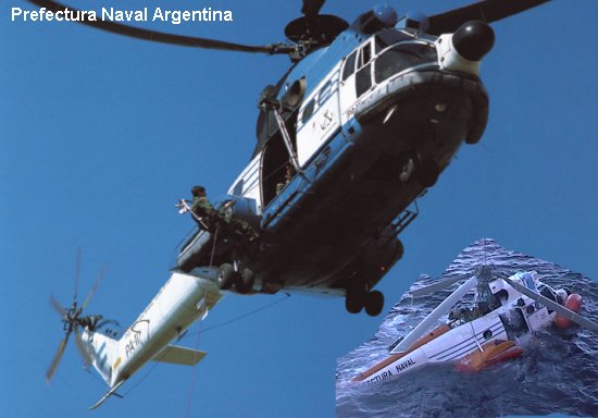 Helicopter Aerospatiale SA330L Puma Serial 1587 Register PA-11 used by Prefectura Naval Argentina PNA (Argentine Coast Guard). Built 1978. Aircraft history and location