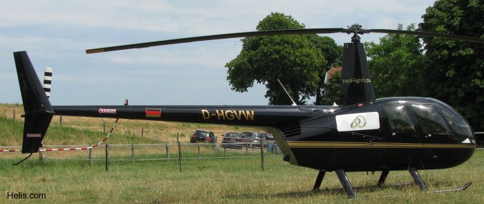 Detailed history and photos of helicopter Robinson R44 Raven II Serial 12958 Register D-HGVW used by HeliFlights (heliflights) Track service timeline and current status.