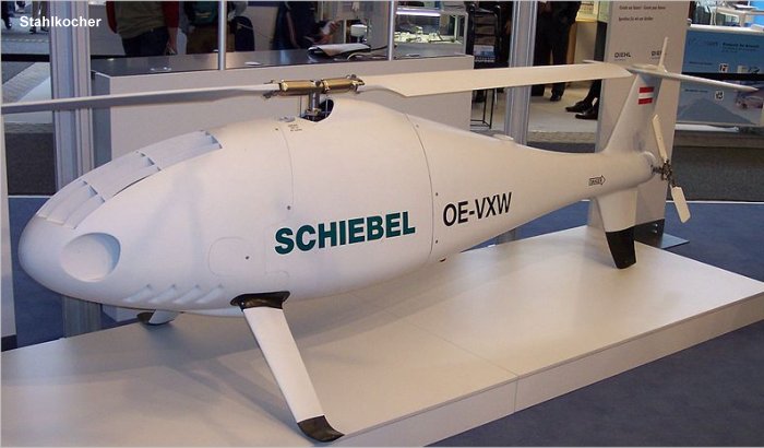 Helicopter Schiebel Camcopter S-100 Serial  Register OE-VXW used by Schiebel. Aircraft history and location