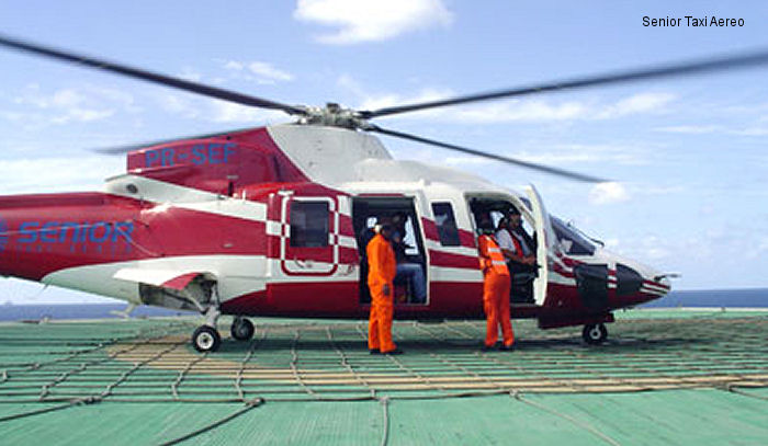 Detailed history and photos of helicopter Sikorsky S-76C Serial 760542 Register PR-SEF N103FH used by Omni Taxi Aereo OTA ,Senior Taxi Aereo Track service timeline and current status.