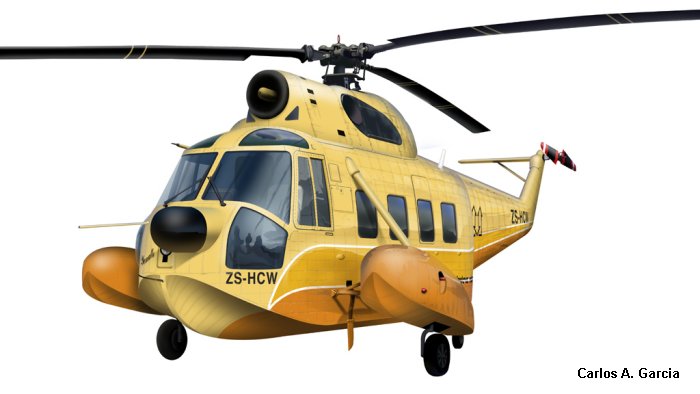 Detailed history and photos of helicopter Sikorsky S-62A Serial 62-019 Register ZS-HCW JA9010 used by Helicopteros Marinos HMSA ,Aero Asahi AAC ,Court Helicopters Track service timeline and current status.