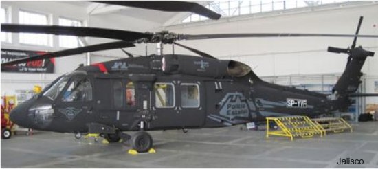 Detailed history and photos of helicopter Sikorsky S-70i Black Hawk Serial 70-3743 Register XC-SPJ SP-YVF used by Gobierno de Mexico (Mexico Government) ,PZL Mielec Track service timeline and current status.