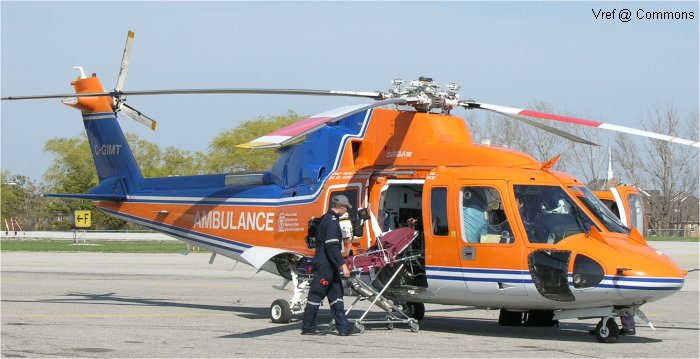 Detailed history and photos of helicopter Sikorsky S-76A Serial 760130 Register C-GIMT N1548S used by Government of Canada Ontario Ministry of Health ,Canadian Helicopters Ltd ,Okanagan Helicopters Track service timeline and current status.