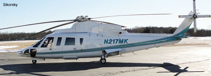 Helicopter Sikorsky S-76C Serial 760479 Register N701FS N217MK used by Sikorsky Helicopters. Built 1997. Aircraft history and location