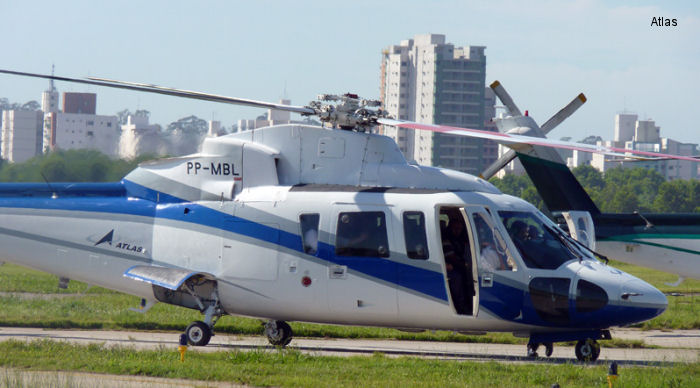 Helicopter Sikorsky S-76A Serial 760143 Register PP-MBL XA-SRR XC-HEC used by Atlas Taxi Aereo ,SAEMSA (Servicios Aereos Especiales Mexicanos SA) ,Gobierno de Mexico (Mexico Government). Aircraft history and location
