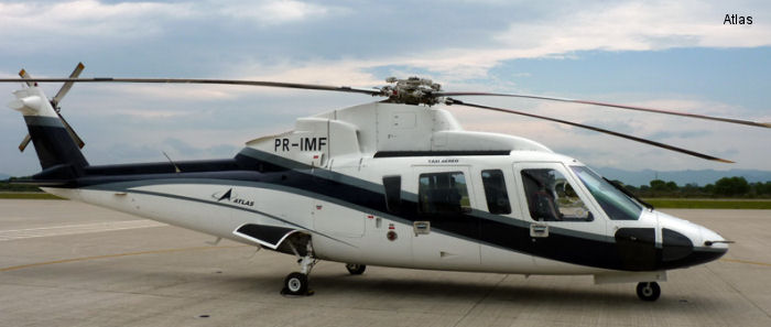 Helicopter Sikorsky S-76A Serial 760152 Register PR-IMF used by Atlas Taxi Aereo. Aircraft history and location