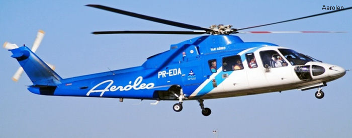 Helicopter Sikorsky S-76A Serial 760279 Register PR-EDA N710AL used by Aeroleo Taxi Aereo ,Air Logistics. Built 1984. Aircraft history and location