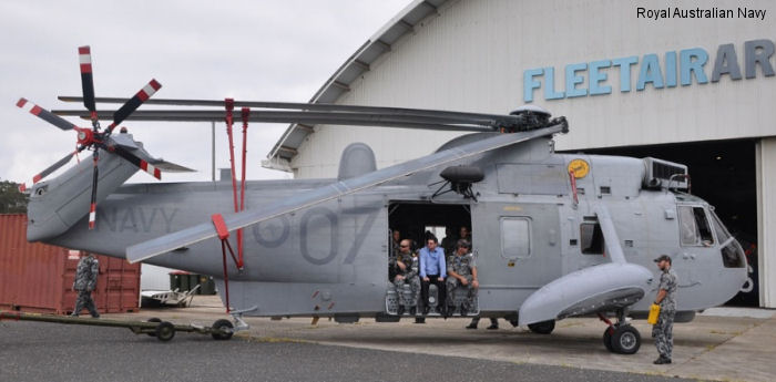 Detailed history and photos of helicopter Westland Sea King Mk.50 Serial wa 793 Register N16-118 used by Fleet Air Arm (RAN) RAN (Royal Australian Navy) Track service timeline and current status.