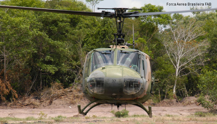 Helicopter Bell UH-1H Iroquois Serial  Register 8537 used by Força Aérea Brasileira (Brazilian Air Force). Aircraft history and location