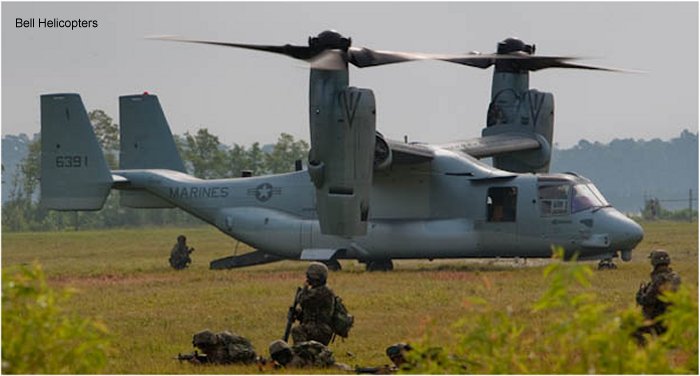 Helicopter Bell MV-22B Osprey Serial D0058 Register 166391 used by US Marine Corps USMC. Aircraft history and location