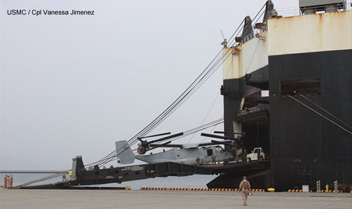 Detailed history and photos of helicopter Bell MV-22B Osprey Serial D0147 Register 168017 used by US Marine Corps USMC Track service timeline and current status.