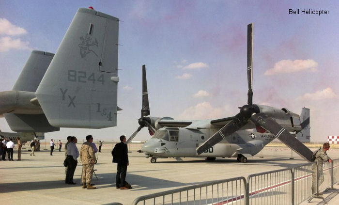 Helicopter Bell MV-22B Osprey Serial D0194 Register 168244 used by US Marine Corps USMC. Aircraft history and location