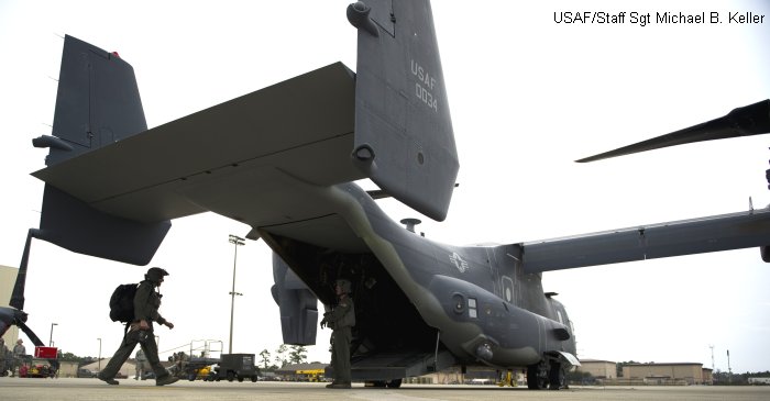 Detailed history and photos of helicopter Bell CV-22B Osprey Serial D1015 Register 07-0034 used by US Air Force USAF Track service timeline and current status.