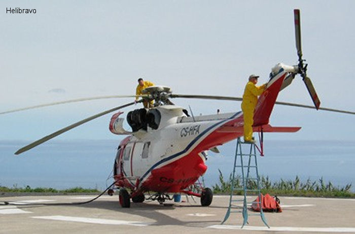 Helicopter PZL W-3A Serial 370705 Register EC-MGN I-SOKL CS-HFA SP-SYI used by Hispánica de Aviación SA HASA ,Eliwork ,HeliBravo. Aircraft history and location