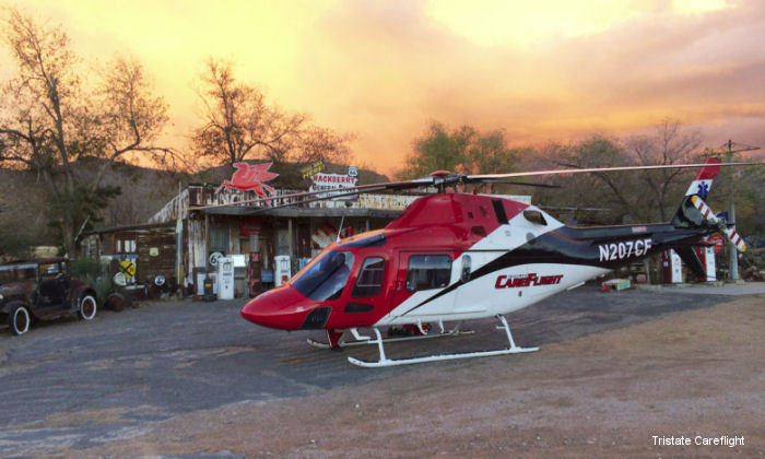 Detailed history and photos of helicopter Agusta A119 Koala Serial 14006 Register N207CF used by TriState CareFlight Track service timeline and current status.