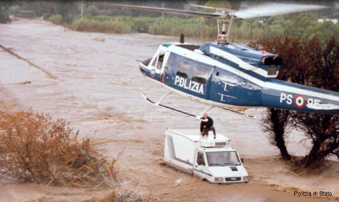 Detailed history and photos of helicopter Agusta AB212 Serial 5840 Register MM81654 used by Polizia di Stato (Italian Police) Track service timeline and current status.