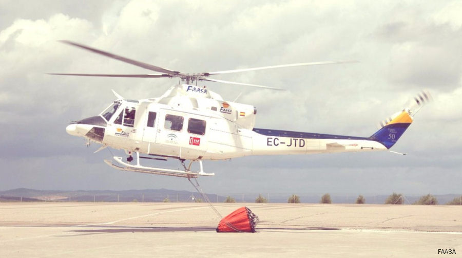 Detailed history and photos of helicopter Agusta AB412HP Serial 25801 Register EC-JTD SE-JIX 11331 used by Pegasus Aero Group ,Patria Helicopters AB ,Försvarsmakten (Swedish Armed Forces) ,armen (swedish army) Track service timeline and current status.