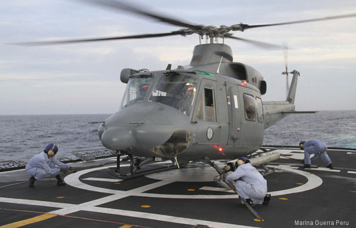 Photos of AB412 in Peruvian Navy helicopter service.