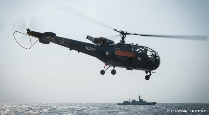 Detailed history and photos of helicopter Aerospatiale SA319B Alouette III Serial 2388 Register 36 used by Pakistan Navy Track service timeline and current status.