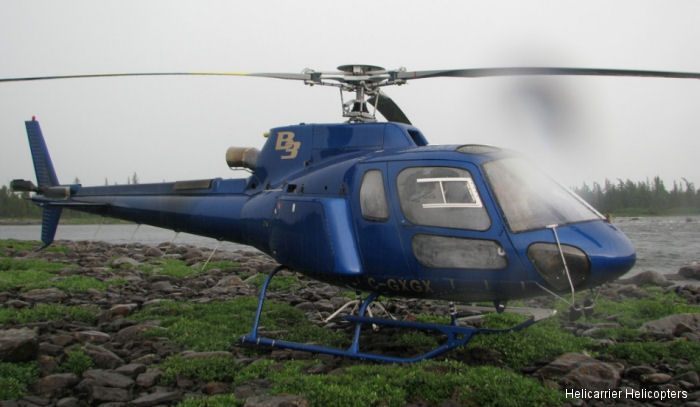 Detailed history and photos of helicopter Eurocopter AS350B3 Ecureuil Serial 3368 Register C-GXGX N8524P G-BZVG used by Helicarrier, Inc ,McAlpine Helicopters Track service timeline and current status.