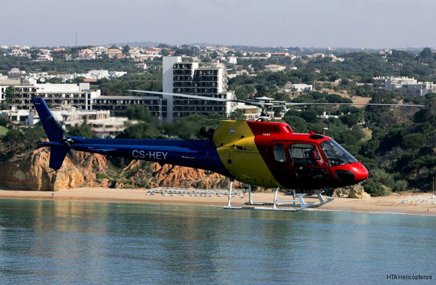 Detailed history and photos of helicopter Eurocopter AS350B2 Ecureuil Serial 9027 Register CS-HEY D-HXST used by HTA Helicopteros Track service timeline and current status.