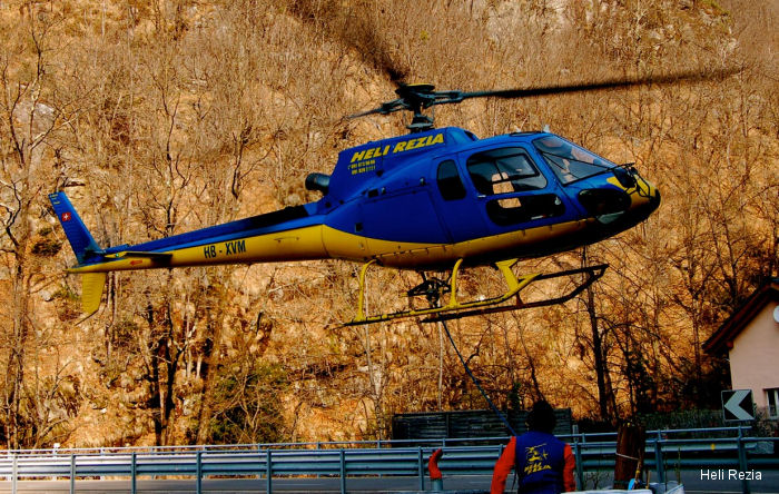 Detailed history and photos of helicopter Aerospatiale AS350B2 Ecureuil Serial 2399 Register HB-XVM used by Heli Rezia AG ,Heli-TV SA ,Heli-Linth AG ,HELOG Track service timeline and current status.