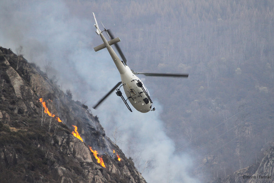 Detailed history and photos of helicopter Eurocopter AS350B3 Ecureuil Serial 7115 Register HB-ZLK used by Eliticino / Tarmac Track service timeline and current status.