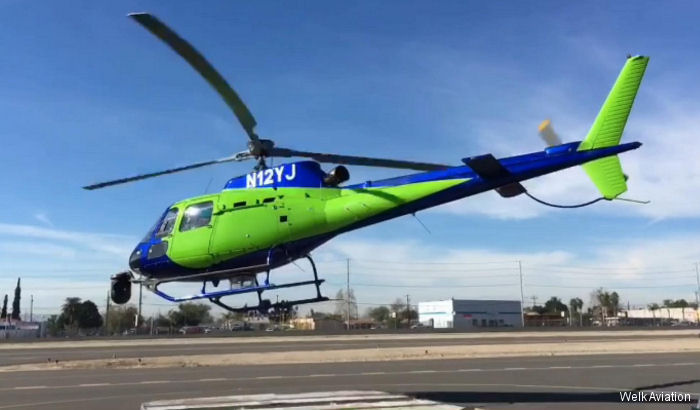 Detailed history and photos of helicopter Eurocopter AS350B2 Ecureuil Serial 4443 Register N12YJ N8800 used by Welk Aviation ,Helicopters Inc ,Air Sansone ,American Eurocopter (Eurocopter USA) Track service timeline and current status.