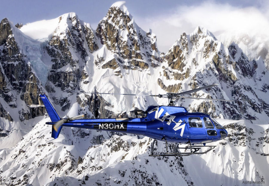 Detailed history and photos of helicopter Eurocopter AS350B3 Ecureuil Serial 3530 Register N383AK N30HX N3530 used by Alpha Aviation ,Evergreen Helicopters ,American Eurocopter (Eurocopter USA) Track service timeline and current status.