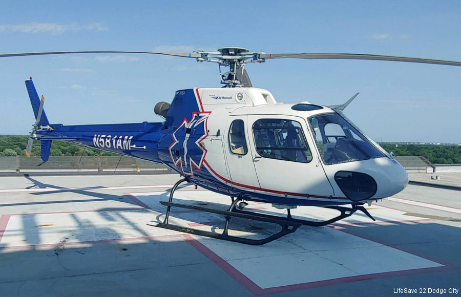 Detailed history and photos of helicopter Eurocopter AS350B2 Ecureuil Serial 4438 Register N581AM used by LifeSave Transport ,Air Methods Track service timeline and current status.