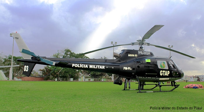 Helicopter Eurocopter AS350B2 Ecureuil Serial 3501 Register PR-HGH N960SD used by Policia Militar do Brasil (Brazilian Military Police) ,Helisul Taxi Aereo ,LASD (Los Angeles County Sheriff Department). Built 2001. Aircraft history and location