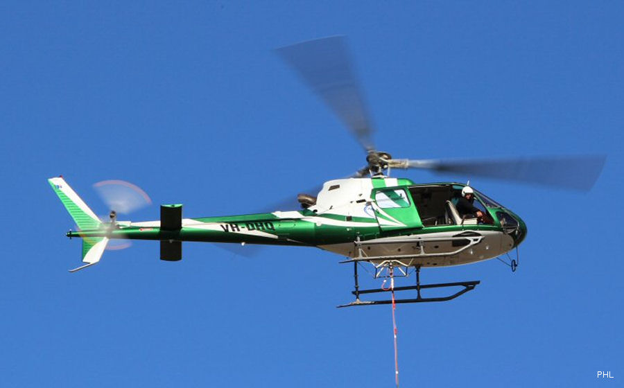 Detailed history and photos of helicopter Eurocopter AS350B2 Ecureuil Serial 9057 Register ZK-IMJ VH-DHQ I-MCDT F-GRME used by The Helicopter Line Ltd ,Precision Helicopters Ltd PHL Track service timeline and current status.